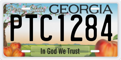 GA license plate PTC1284