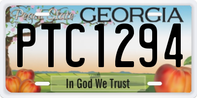 GA license plate PTC1294
