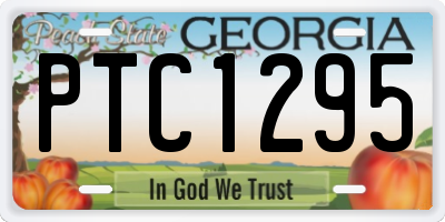 GA license plate PTC1295