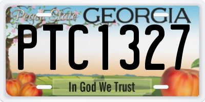 GA license plate PTC1327