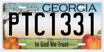 GA license plate PTC1331