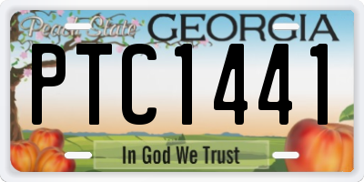 GA license plate PTC1441