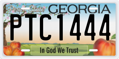 GA license plate PTC1444
