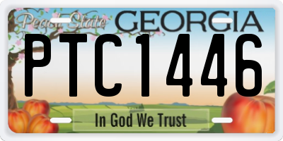 GA license plate PTC1446