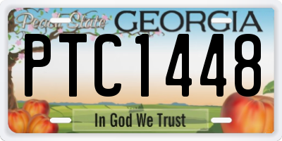 GA license plate PTC1448