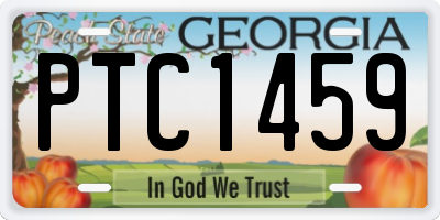 GA license plate PTC1459