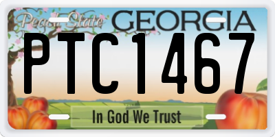 GA license plate PTC1467