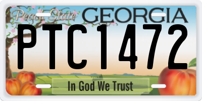 GA license plate PTC1472