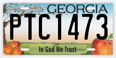 GA license plate PTC1473