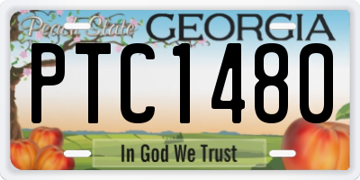 GA license plate PTC1480