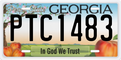 GA license plate PTC1483