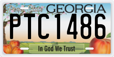GA license plate PTC1486