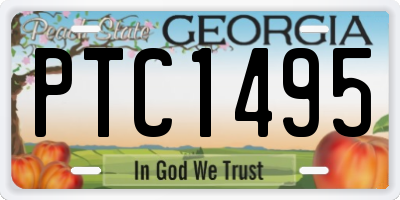 GA license plate PTC1495