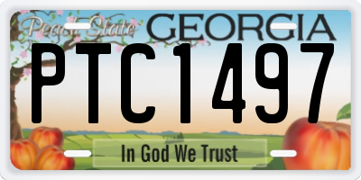 GA license plate PTC1497
