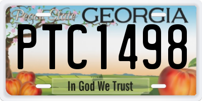 GA license plate PTC1498