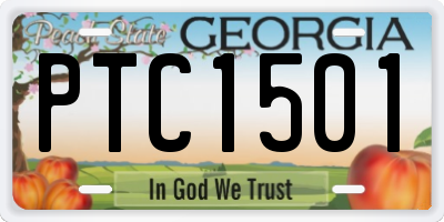 GA license plate PTC1501