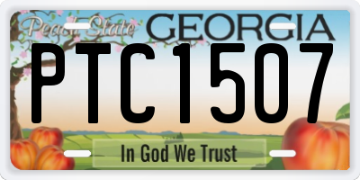 GA license plate PTC1507