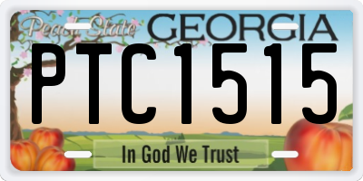 GA license plate PTC1515