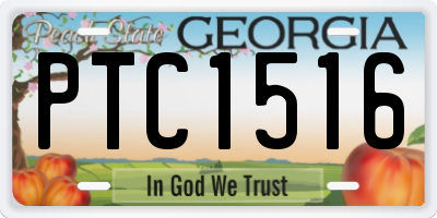 GA license plate PTC1516
