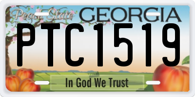 GA license plate PTC1519