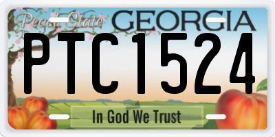 GA license plate PTC1524