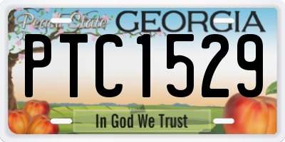 GA license plate PTC1529