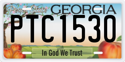 GA license plate PTC1530