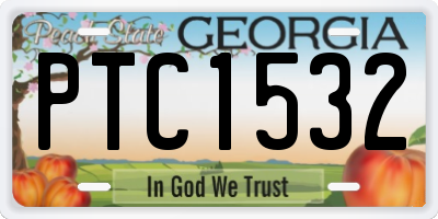 GA license plate PTC1532