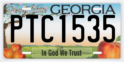 GA license plate PTC1535