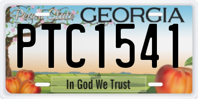 GA license plate PTC1541