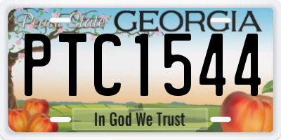 GA license plate PTC1544