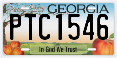 GA license plate PTC1546