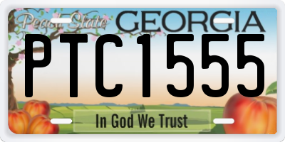 GA license plate PTC1555