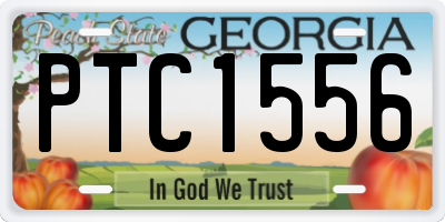 GA license plate PTC1556