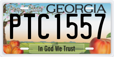 GA license plate PTC1557