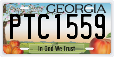 GA license plate PTC1559