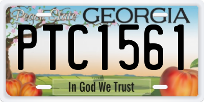 GA license plate PTC1561