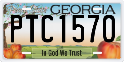 GA license plate PTC1570