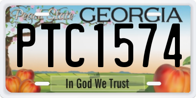 GA license plate PTC1574
