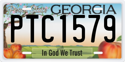 GA license plate PTC1579