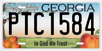 GA license plate PTC1584
