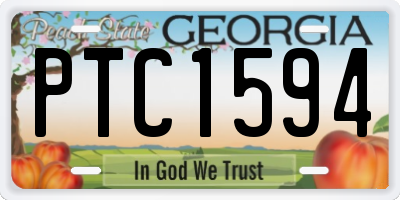 GA license plate PTC1594