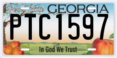 GA license plate PTC1597
