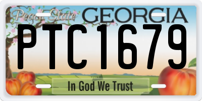 GA license plate PTC1679