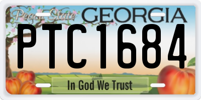 GA license plate PTC1684