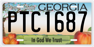 GA license plate PTC1687