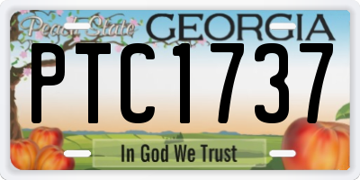 GA license plate PTC1737