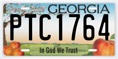 GA license plate PTC1764