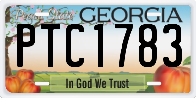 GA license plate PTC1783