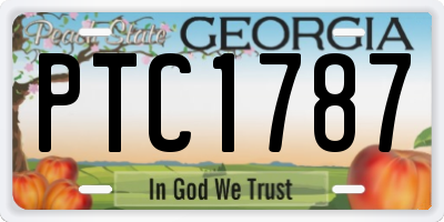 GA license plate PTC1787